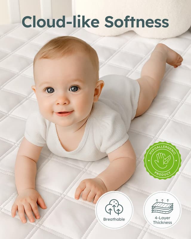 Detalle de Yoofoss Waterproof Baby Mattress Protector 70 x 140 cm