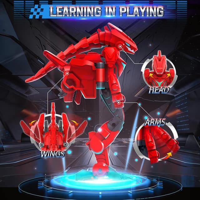 Detalle de 2 en 1 dinosaures transformables 5 pouces