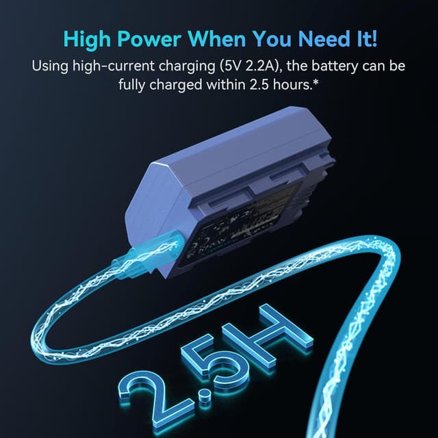 Thumbnail 6 de SMALLRIG 2400mAh Akku mit USB‑C für Sony NP‑FZ100 (4265B)