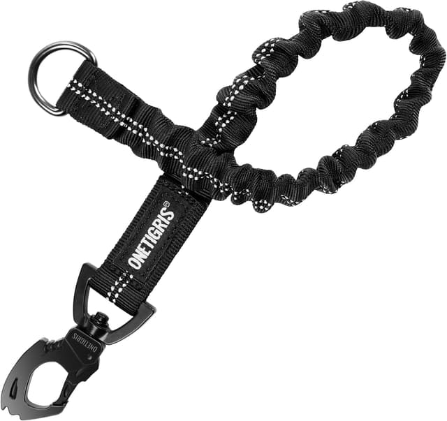 Detalle de OneTigris amortisseur pour chien 51 cm : laisse en nylon avec rallonge réfléchissante