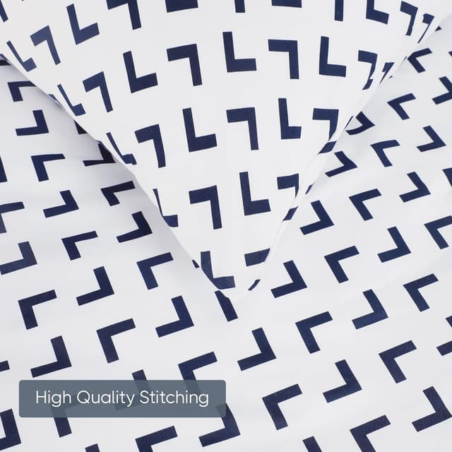 Thumbnail 3 de Utopia Bedding Navy Print Duvet Cover Set