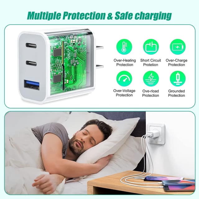 Thumbnail 4 de iPhone 17 Charger Block 3-Port 35W 2-Pack