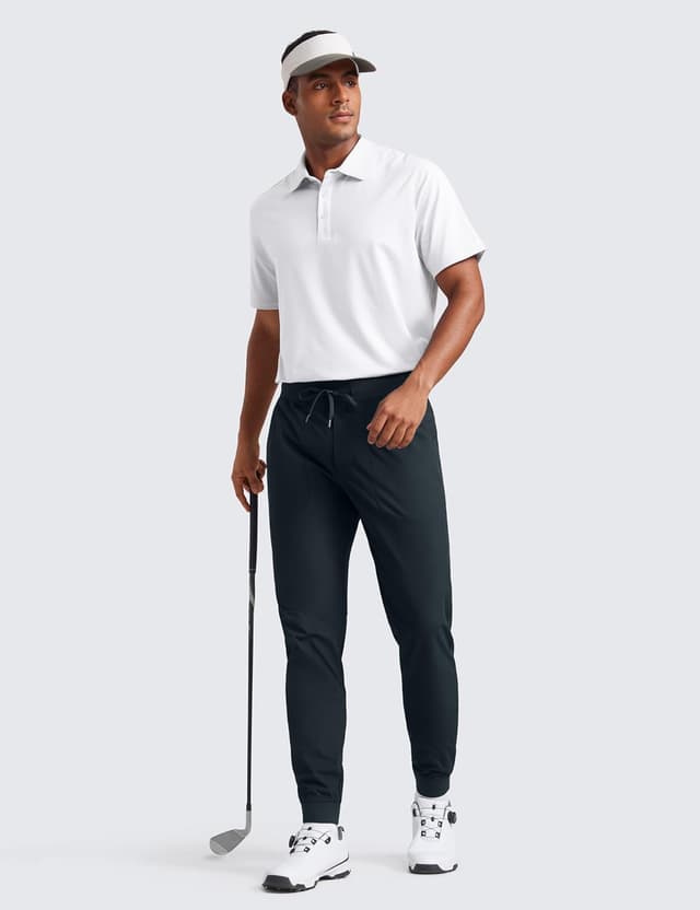 Detalle de CRZ YOGAll Day Comfy pantaloni da jogging da golf da uomo con elasticità e asciugatura rapida (81 cm)