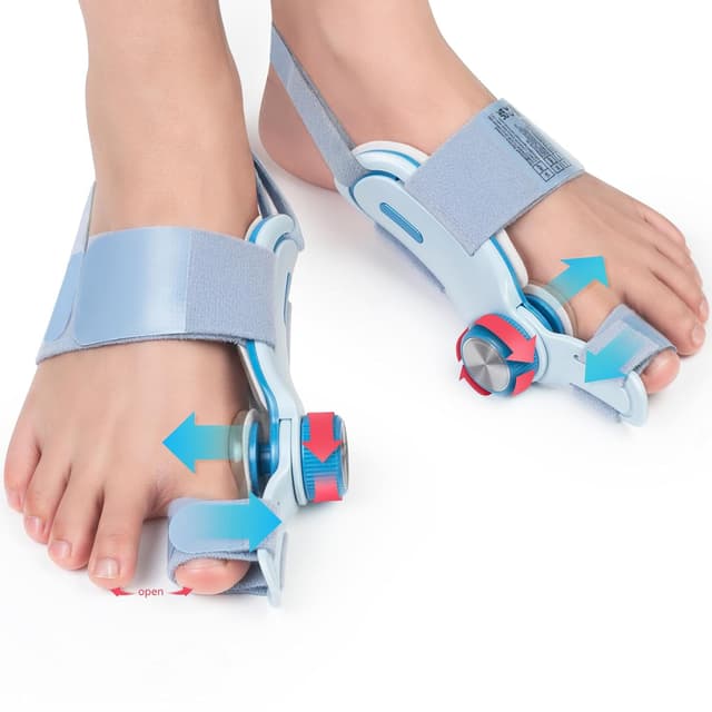 Detalle de Tech Love Hallux Valgus Korrektur Fixierplatte Upgrade mit 3 Winkeln, inklusive Gel-Eispolster (2 Stück), Zehen-Schiene