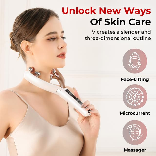 Detalle 2 de AILEDA Appareil anti-rides visage massage EMS 3D à microcourants et LED