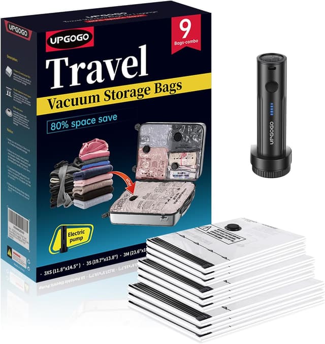Detalle de UPGOGO Travel Vacuum Bags 9-Pack with Pump