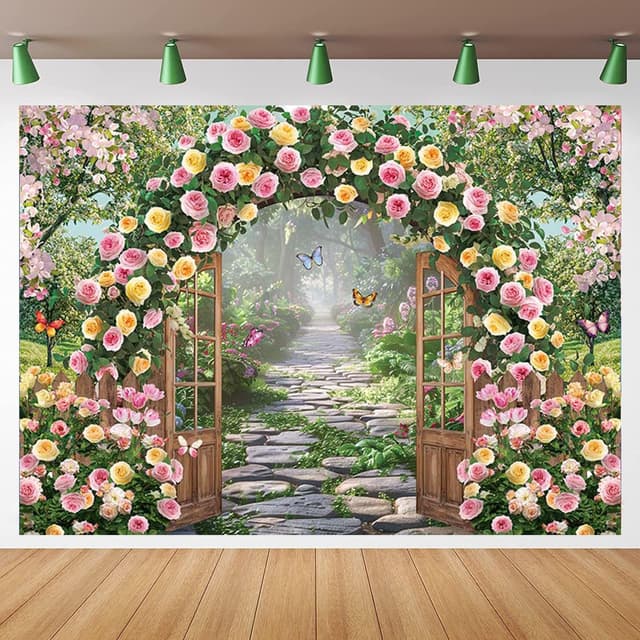Detalle 2 de Spring Floral Backdrop 7 x 5 ft