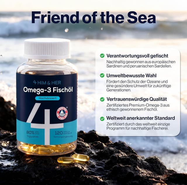 Thumbnail 5 de Omega 3 Hochdosiert 80% Fischöl 120 Kapseln
