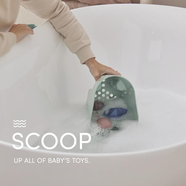 Detalle de Shnuggle Ellie Bath Toy Storage Scoop & Organiser with Drip Tray (98% recycled plastic)