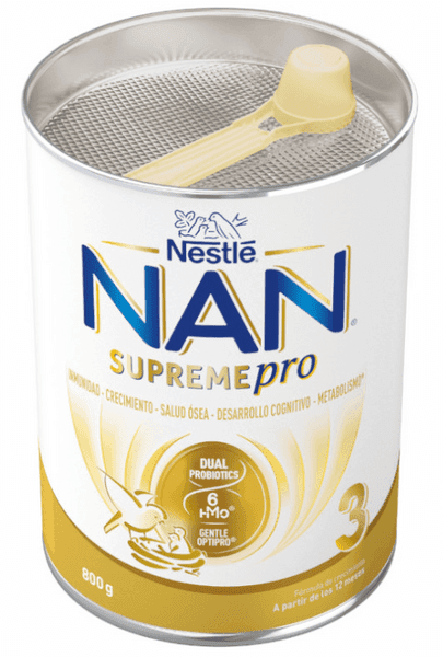 Detalle 2 de Nestlé Nan Supreme Pro 3 Leche de Crecimiento 🍼 3x800 g