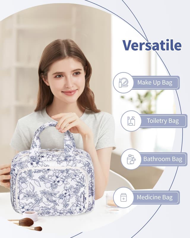 Thumbnail 6 de Narwey Navy Floral Toiletry Bag