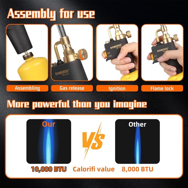 Thumbnail 1 de DOMINOX Propane Torch Head for High Intensity Soldering 🧯