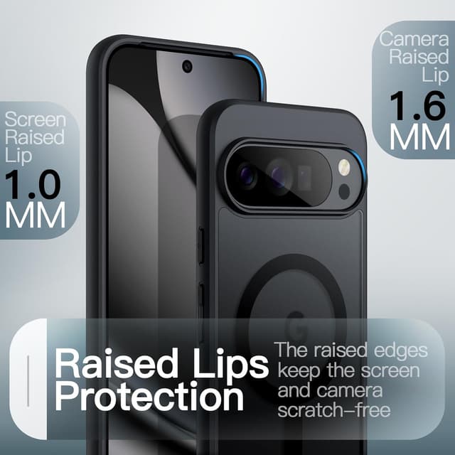 Detalle 2 de JETech Magnetic Case for Google Pixel 10/10 Pro 2025 (Obsidian) – MagSafe-compatible shockproof cover