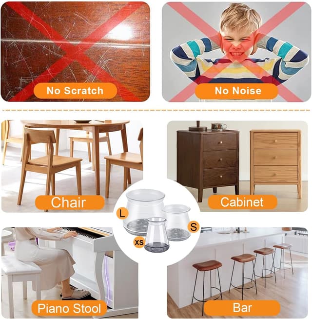 Thumbnail 6 de GICUNK 32Pcs Chair Leg Protectors 13–22.9mm