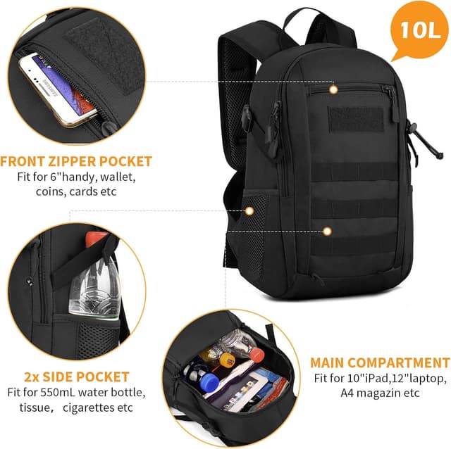Detalle de Explokit Small Tactical Backpack 10L