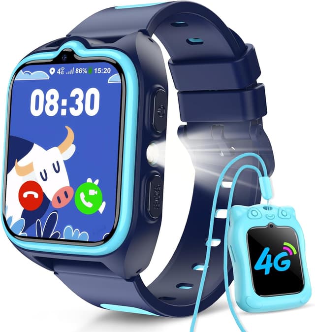 Detalle de Montre connectée enfant 4G avec GPS, appel vidéo et SOS (SeTracker2) – IP67, mode école et podomètre