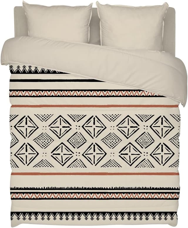 Detalle de Bleu Câlin Couette chaude imprimée 1 personne, 140x200 cm en microfibre