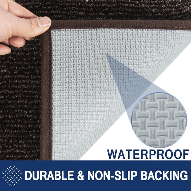 Detalle de FCSDETAIL Dirt Trapper indoor door mat 120 x 180 cm (machine washable) for hallways and pet areas