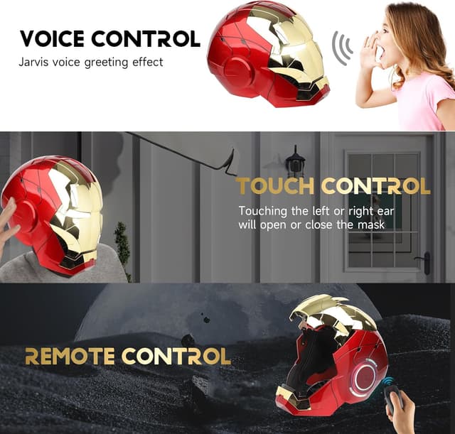 Detalle 2 de YONTYEQ Iron Hero MK 5 Helmet for Cosplay 🎭