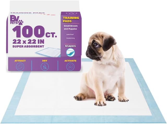 Imagen de BV Puppy Pads 22x22 Leak-Proof 100 Count en OfertitasTOP