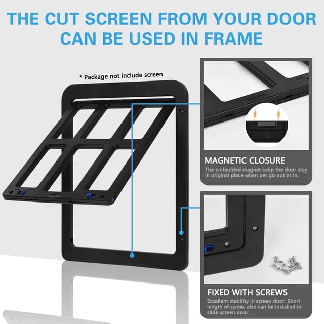 Thumbnail 3 de Adiwo Katzenklappe 31,5 x 25 cm Schwarz