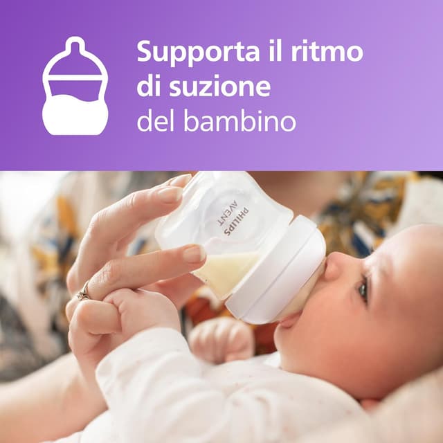 Detalle 2 de Philips Avent Natural Response Gift Set SCD837/10: biberon 125 ml T2 (0m+) con tettarella anticolica e ciuccio ultra air