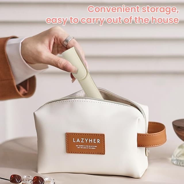 Thumbnail 6 de AUYAO Pinzetta sopracciglia professionale 2 pezzi (punta piatta e inclinata) in acciaio inox con custodia in PU