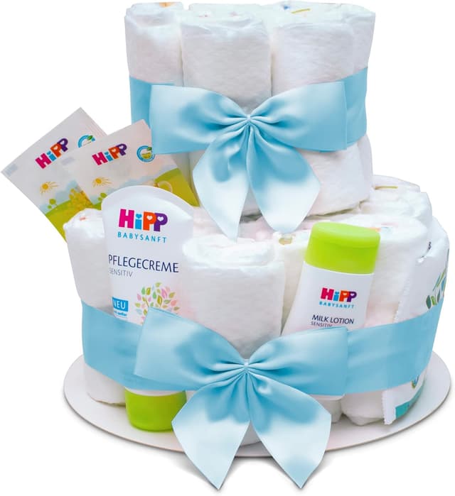 Thumbnail 6 de Milaboo MilaBoo Windeltorte für Mädchen, 2-stöckig (31-teilig) mit HIPP Premiumprodukten in Rosa