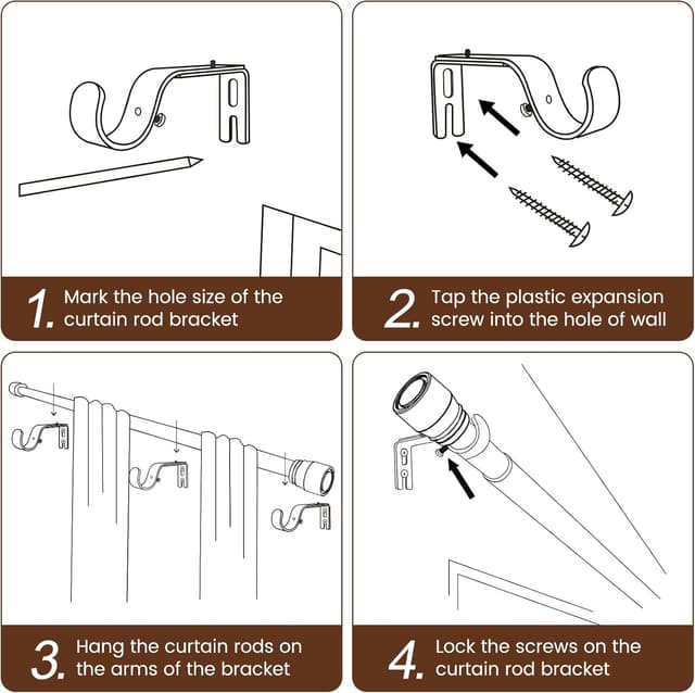 Thumbnail 4 de Hradecti 1" Curtain Rod 🪟