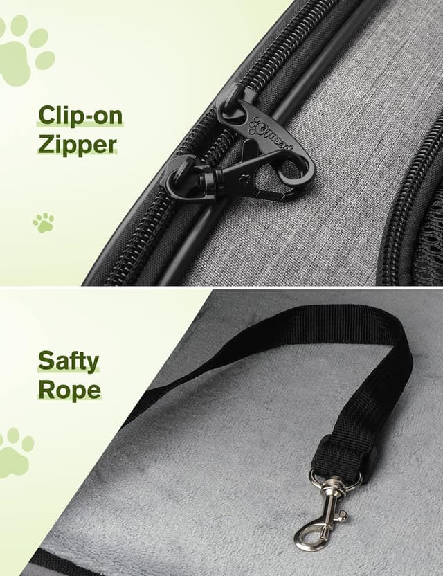 Thumbnail 6 de pecute Pet Carrier Bag for Pets 5kg Grey