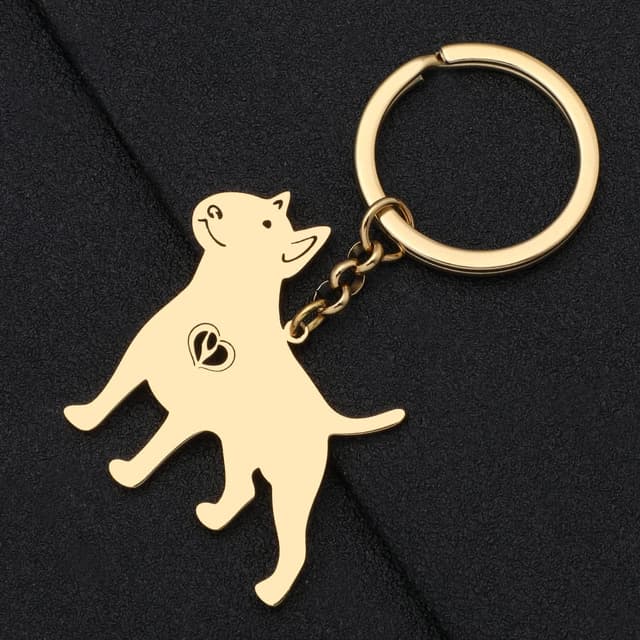 Detalle de YAYAKO stainless steel dog keychain wallet for car keys (gold or silver plated)