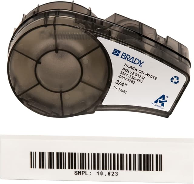 Thumbnail 6 de Brady M21-500-595-WT Brady Vinyl Label Tape for Label Printer M211 & M210 – Black on White