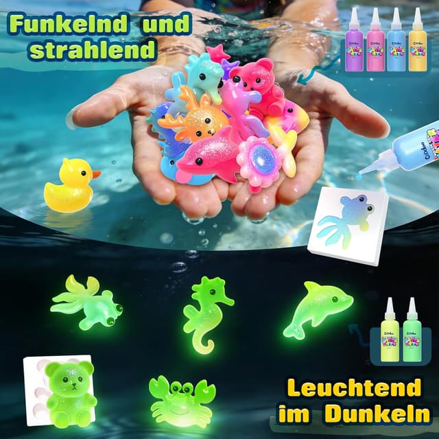 Detalle de Magic Water Elf Bastelset Kinder (ab 3 Jahren) – DIY Squishy Wasser-Gel Set mit Wasserperlen für Mädchen und Jungen