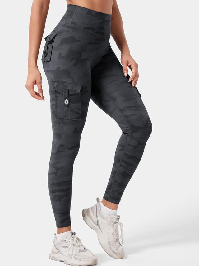 Detalle de YEOREO CoreFlex Sport Leggings Damen mit Taschen – blickdichte High-Waist Yoga & Gym Leggings