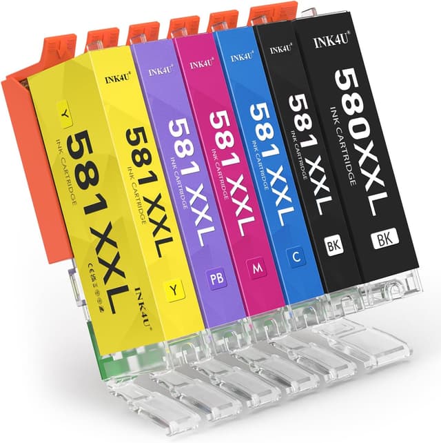 Detalle de INK4U 580XXL / 581XXL cartucce d’inchiostro compatibili per Canon PGI-580 CLI-581 XXL (6 pezzi)