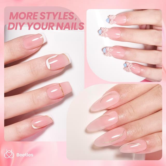 Detalle de Beetles UV-Gel Nagellack Nude Cremebraun, 15 ml (LED/UV-Lampe erforderlich) – Gel-Nagellack für DIY & Heimmaniküre