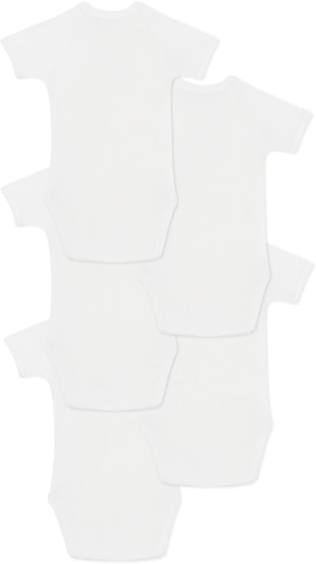 Detalle 2 de Petit Bateau Baby Kurzarm Wickelbodys 5er Set