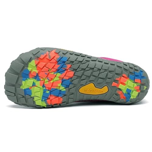 Detalle 2 de SAGUARO Barefoot zapatillas minimalistas de trail para niños y niñas (rosa, 28 EU)