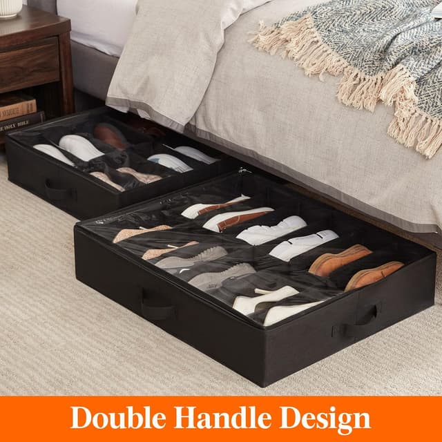 Detalle de Lifewit Under Bed Shoe Organizer 24 pairs