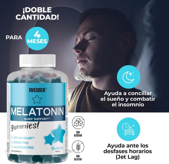 Thumbnail 1 de Weider Pack Melatonin 120 Gummies 1 mg