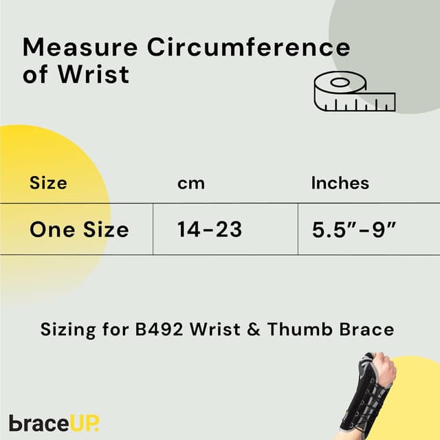 Detalle 2 de BraceUP Quick Wrap Handgelenk- und Daumenbandage mit Daumenstütze (Spica) – Links