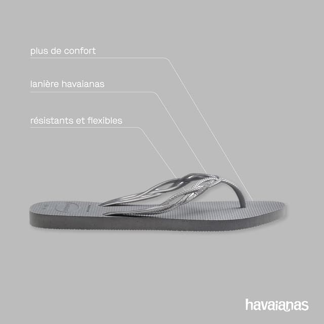 Detalle 2 de Havaianas Flash Sweet pour femme : tongs confortables, fines et antidérapantes