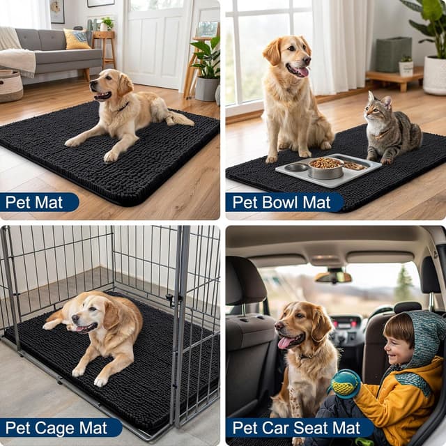 Thumbnail 5 de Smiry Dog Door Mat 47x32 Absorbent Chenille