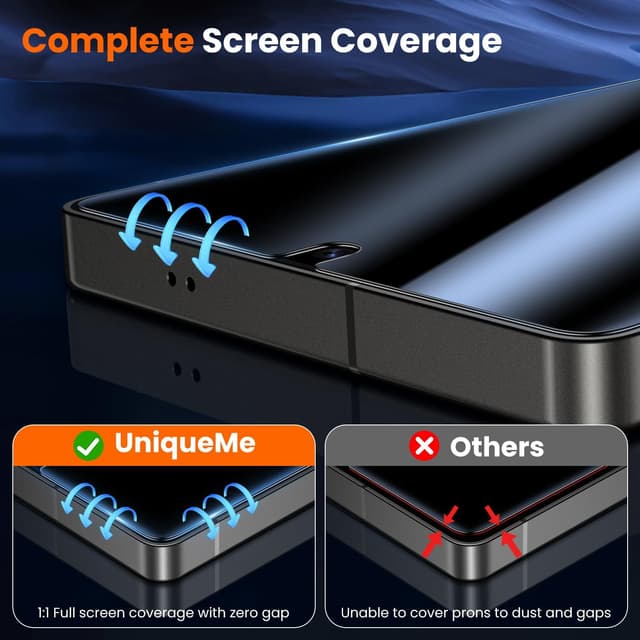 Thumbnail 4 de UniqueMe Galaxy S25 Ultra Privacy Screen Protector 2 Pack