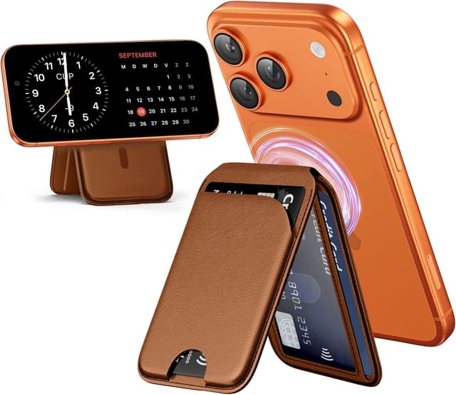 Thumbnail 6 de QYQBOON Mag-Safe Leather Wallet for iPhone 17