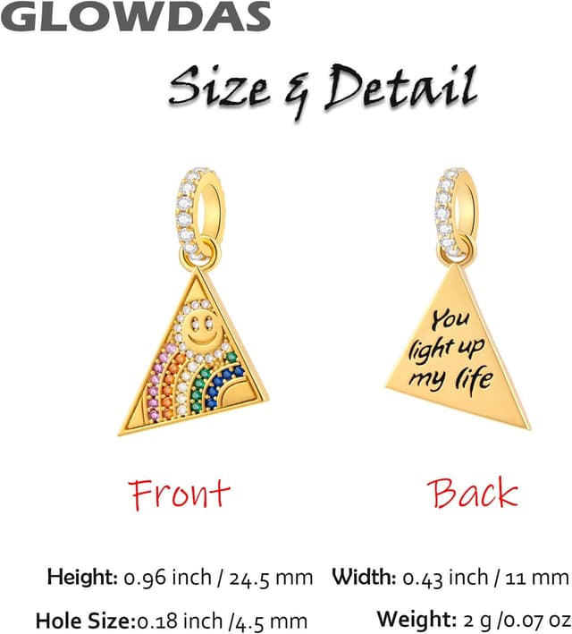 Thumbnail 1 de Rose Gold Valentines Day Charms 11.2×24.5mm