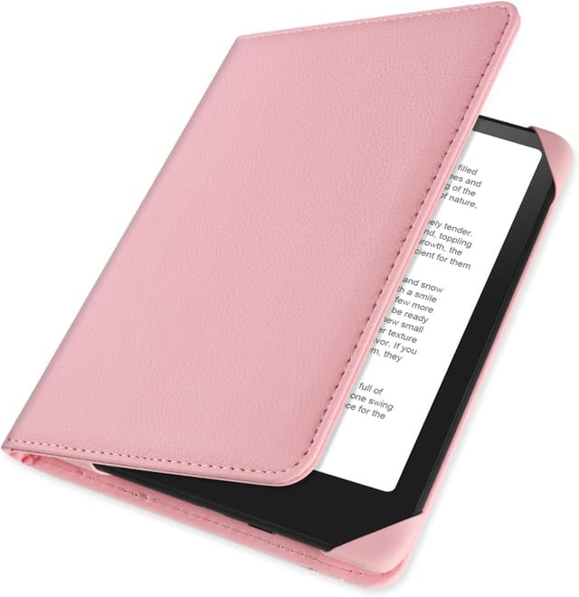 Detalle de HoYiXi Universal Case for 6-inch Kindle eReaders (Pink) with elastic straps