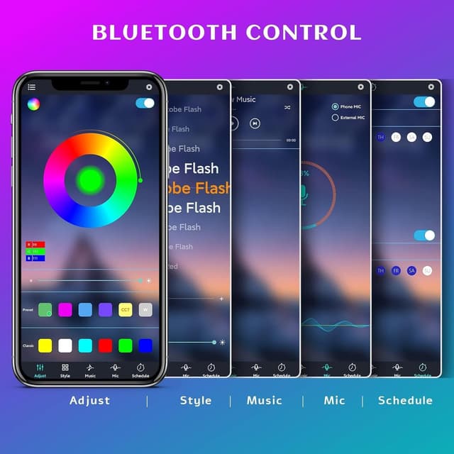 Thumbnail 6 de LyLmLe Luci Piscina LED 20W sommerse RGB a 12V con controllo APP e cavo 8 m (IP68)