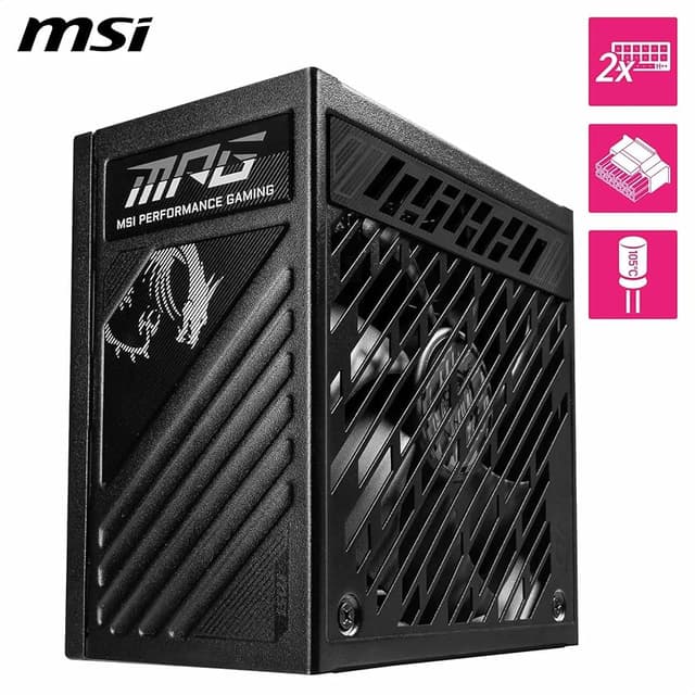 Detalle 2 de MSI MPG A1250GS 1250 W Fuente ATX 3.1 con PCIe 5.1