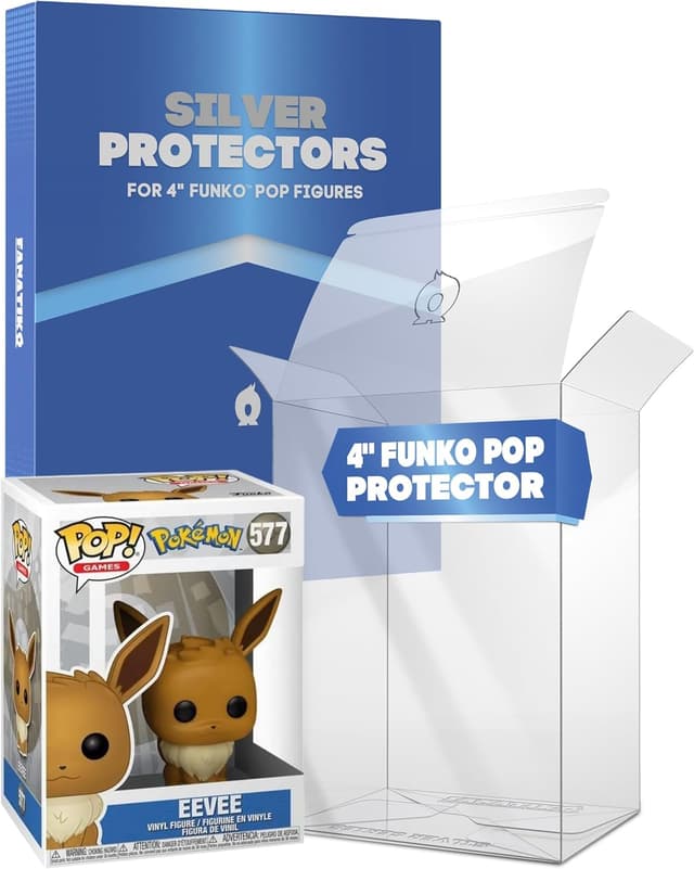 Detalle de Confezione da 25 protettori SILVER per Funko Pop 4” (protezione da 0,4 mm)
